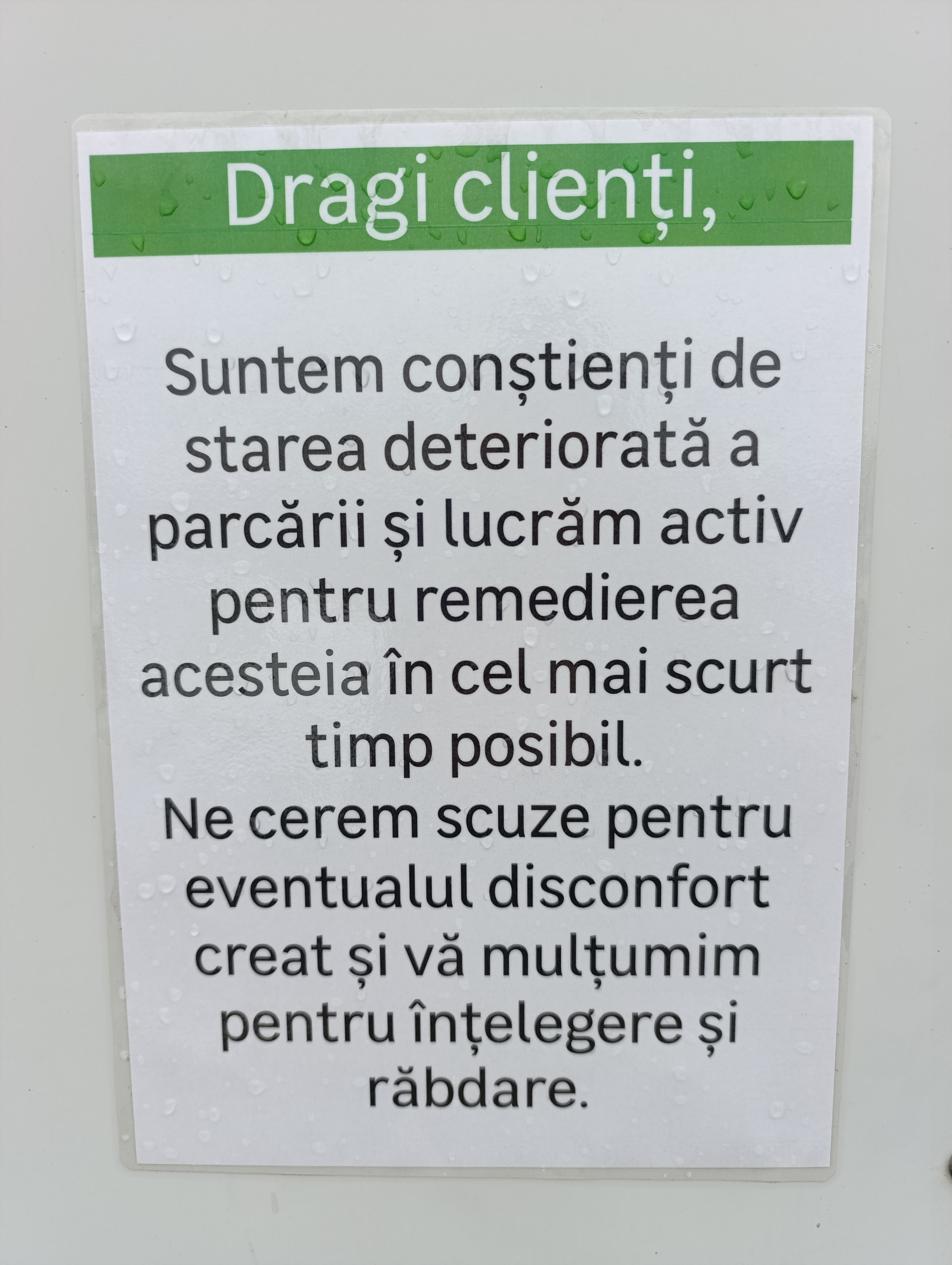 Parcare deteriorata